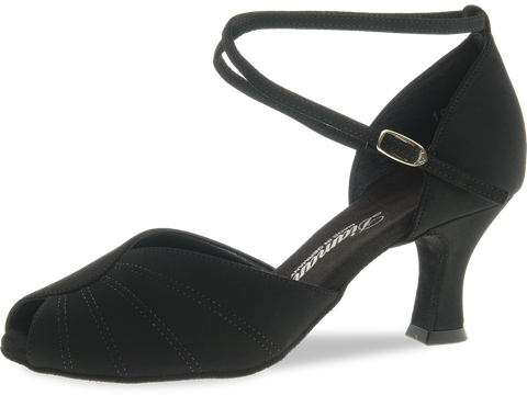 Ladina tantsukingad – satiin, must, latino konts 5 cm ja 6.5 cm