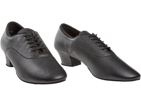 Meeste tantsukingad - must nahk, jagatud tallaga, cuban konts 4 cm