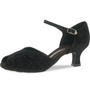Ladina tantsukingad – seemisnahk, must, latino konts 5 cm