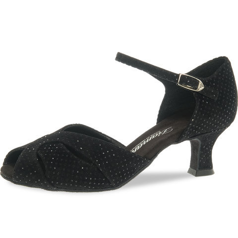 Ladina tantsukingad – seemisnahk, must, latino konts 5 cm