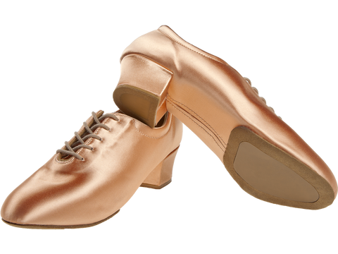 Naiste trennikingad - satiin, beezi värvi, jagatud tallaga, Cuban konts 3,7 cm