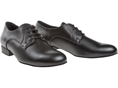 Meeste tantsukingad - musta värvi nahk, laiale jalale, konts 2 cm