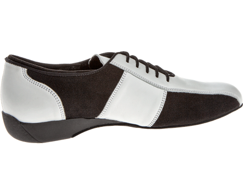 Meeste tantsukingad - must ja valge nahk, laiale jalale, konts 2,5 cm