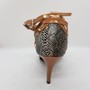Ladina tantsukingad - ussi mustriga, rihmad pronksi värvi, tikk konts 8,5 cm