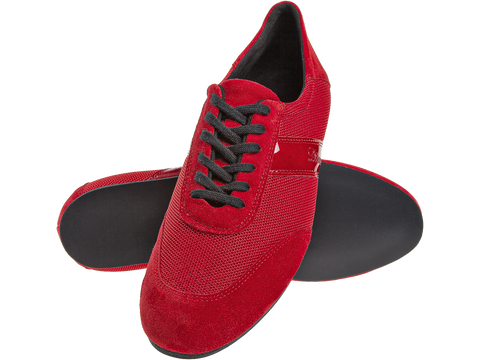 Meeste tantsukingad - punast värvi nahk\seemisnahk, konts 2,5 cm