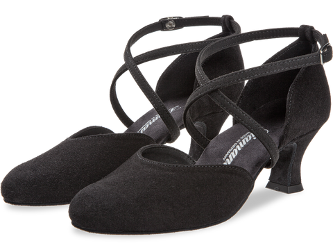 Peotantsukingad - seemisnahk, musta värvi, eriti laiale jalale, spanish konts 5,5 cm
