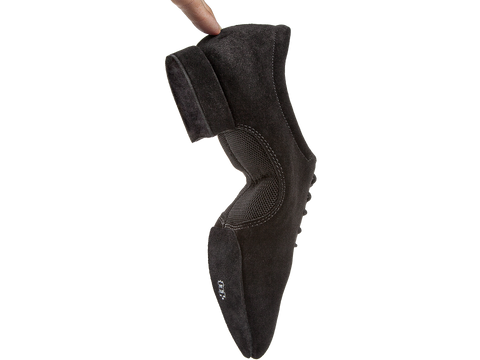 Meeste tantsukingad - Must seemisnahk / must võrgukangas, normaalsele jalale, konts 1,8cm