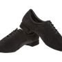 Meeste tantsukingad - Must seemisnahk / must võrgukangas, normaalsele jalale, konts 1,8cm
