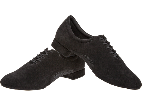 Meeste tantsukingad - Must seemisnahk / must võrgukangas, normaalsele jalale, konts 1,8cm