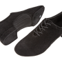 Meeste tantsukingad - Must seemisnahk / must võrgukangas, normaalsele jalale, konts 1,8cm