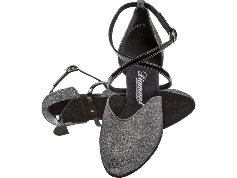 Peotantsukingad - must, hõbedase läikega, flare konts 5 cm