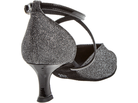 Peotantsukingad - must, hõbedase läikega, flare konts 5 cm