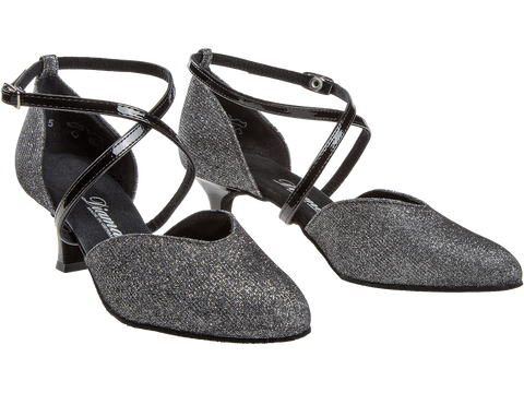 Peotantsukingad - must, hõbedase läikega, flare konts 5 cm