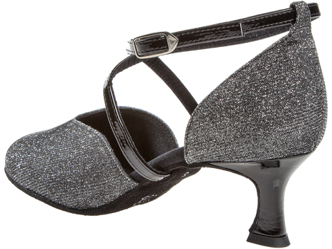 Peotantsukingad - must, hõbedase läikega, flare konts 5 cm