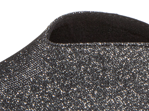 Peotantsukingad - must, hõbedase läikega, flare konts 5 cm