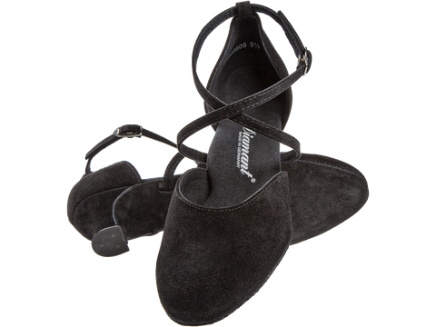 Peotantsukingad - seemisnahk, musta värvi, eriti laiale jalale, spanish konts 4.2 cm