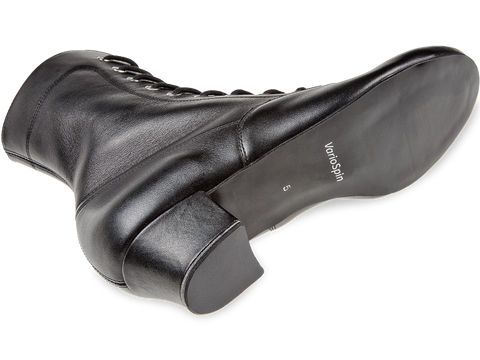 Can-Can tantsusaapad naistele – punasest, valgest ja mustast nahast, normaalsele jalale, 3,7 cm Kuuba kontsaga ja mugava sisetallaga.