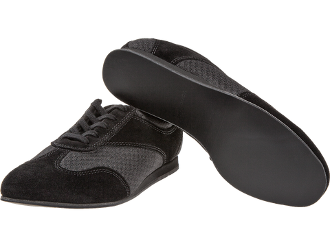 Naiste Tantsutoss - must seemisnahk / must võrkriie