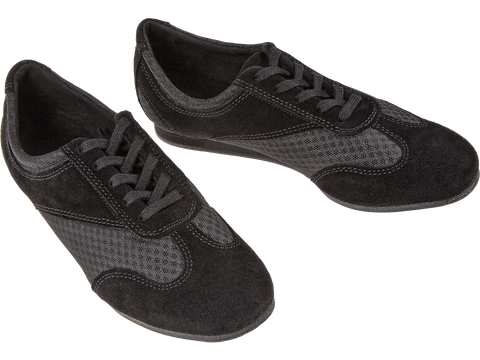 Naiste Tantsutoss - must seemisnahk / must võrkriie