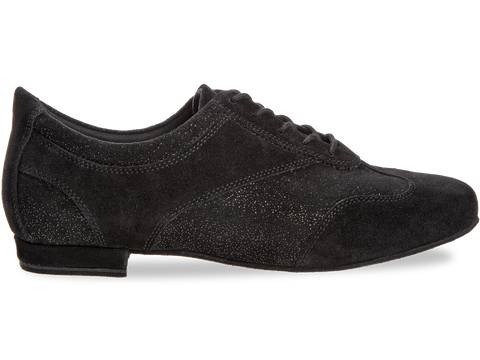 Naiste Tantsukingad – Must Seemisnahk Hõbedase Sädelusega