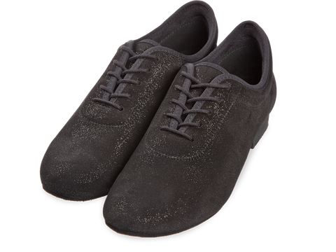 Naiste Tantsukingad – Must Seemisnahk Hõbedase Sädelusega