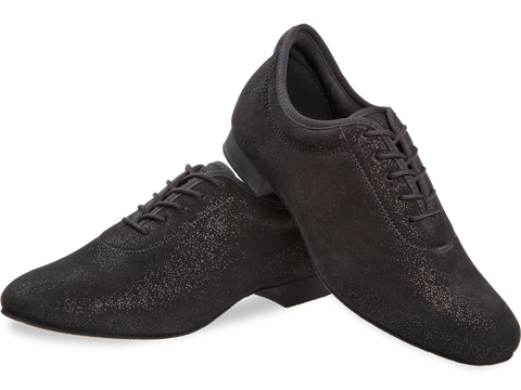 Naiste Tantsukingad – Must Seemisnahk Hõbedase Sädelusega