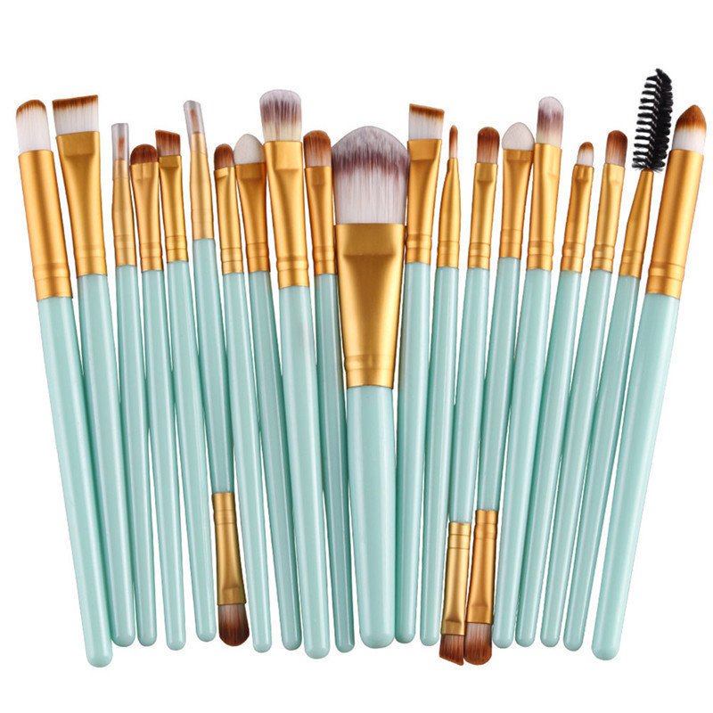 Piece Mint Makeup Brush Set - 20 Piece Makeup Brush Set Piece Mint Makeup Brush Set - 20 Piece Makeup Brush Set