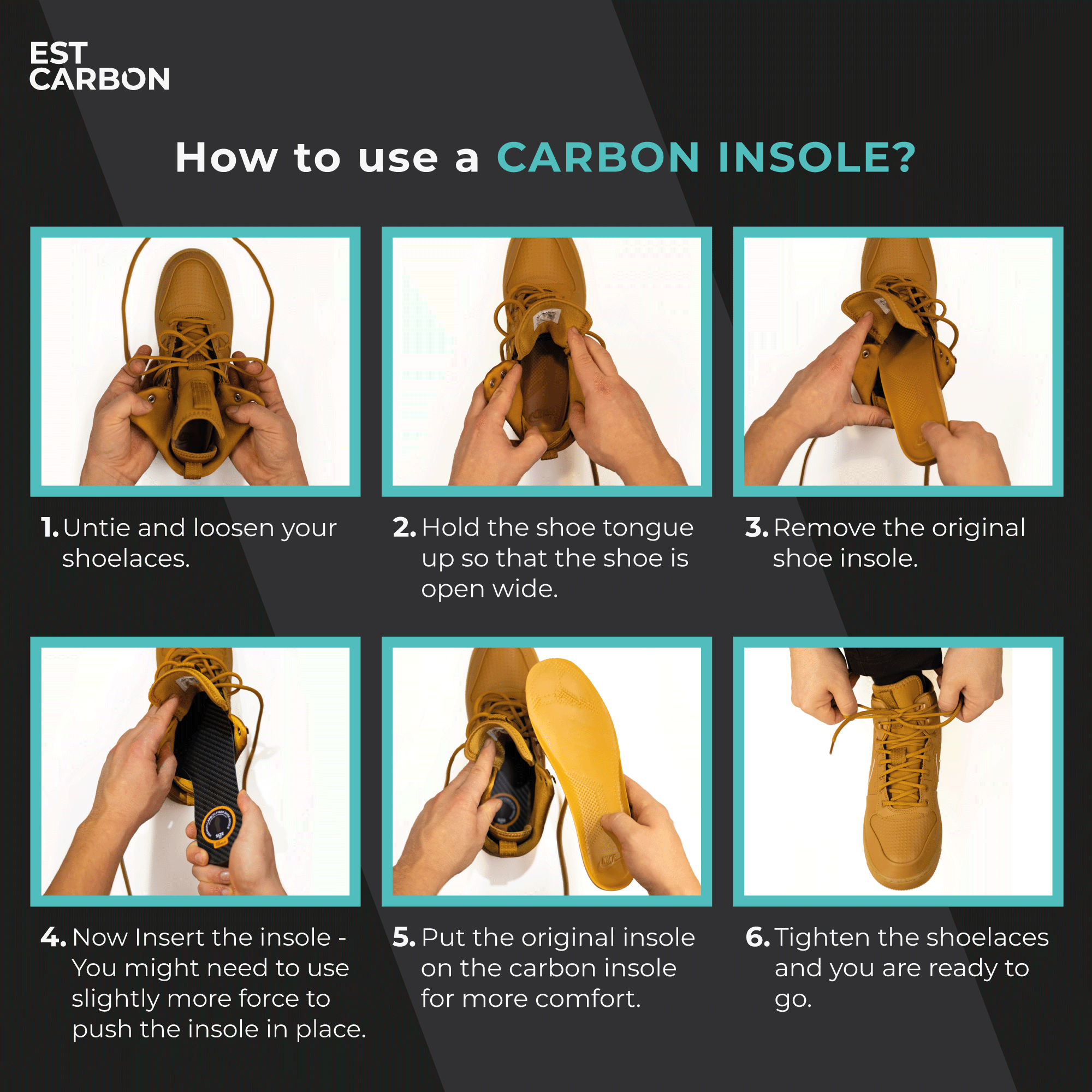 Carbon Fiber Insole Narrow Fit ESTCARBON Estcarbon