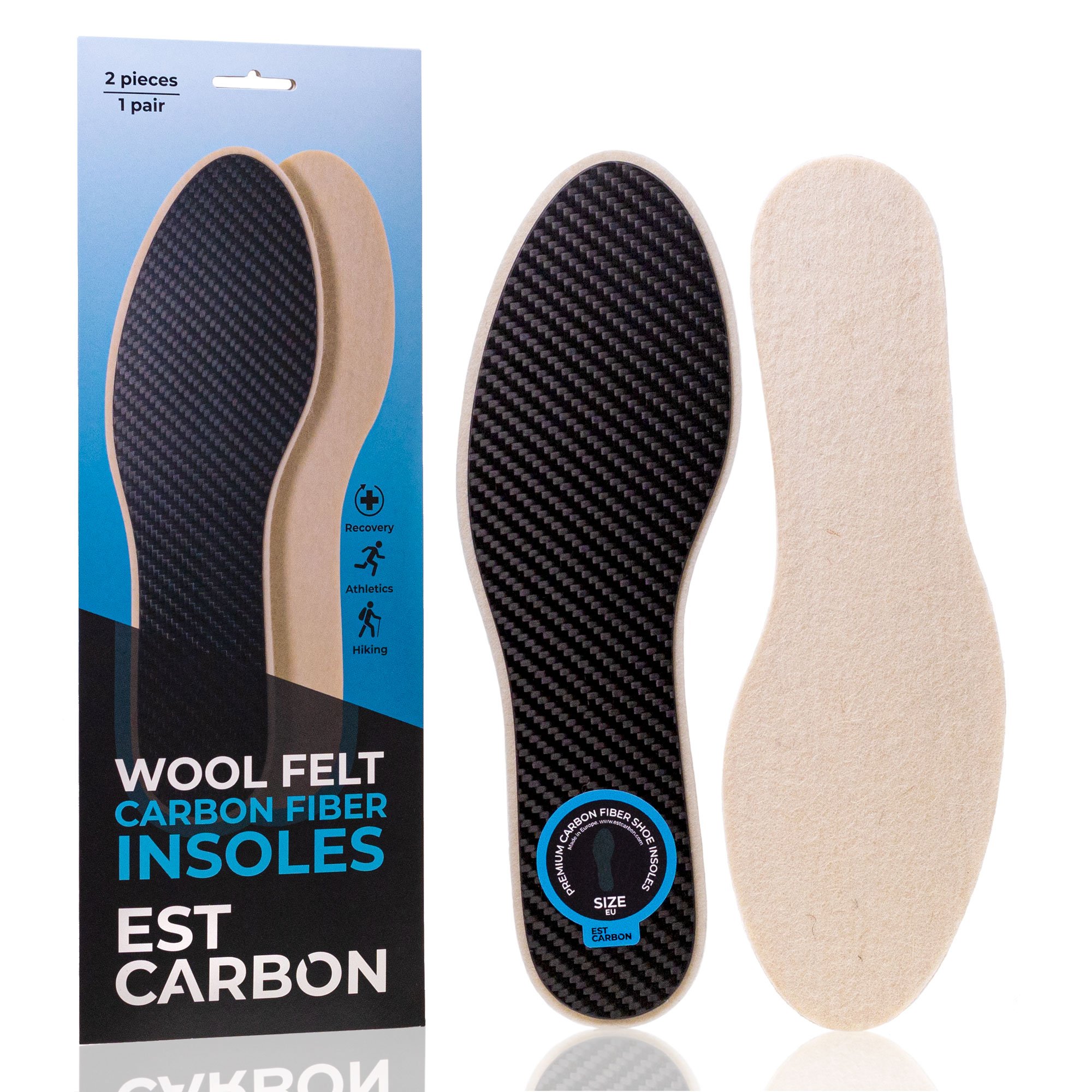 Carbon Fiber Insole, Wool Felt Estcarbon
