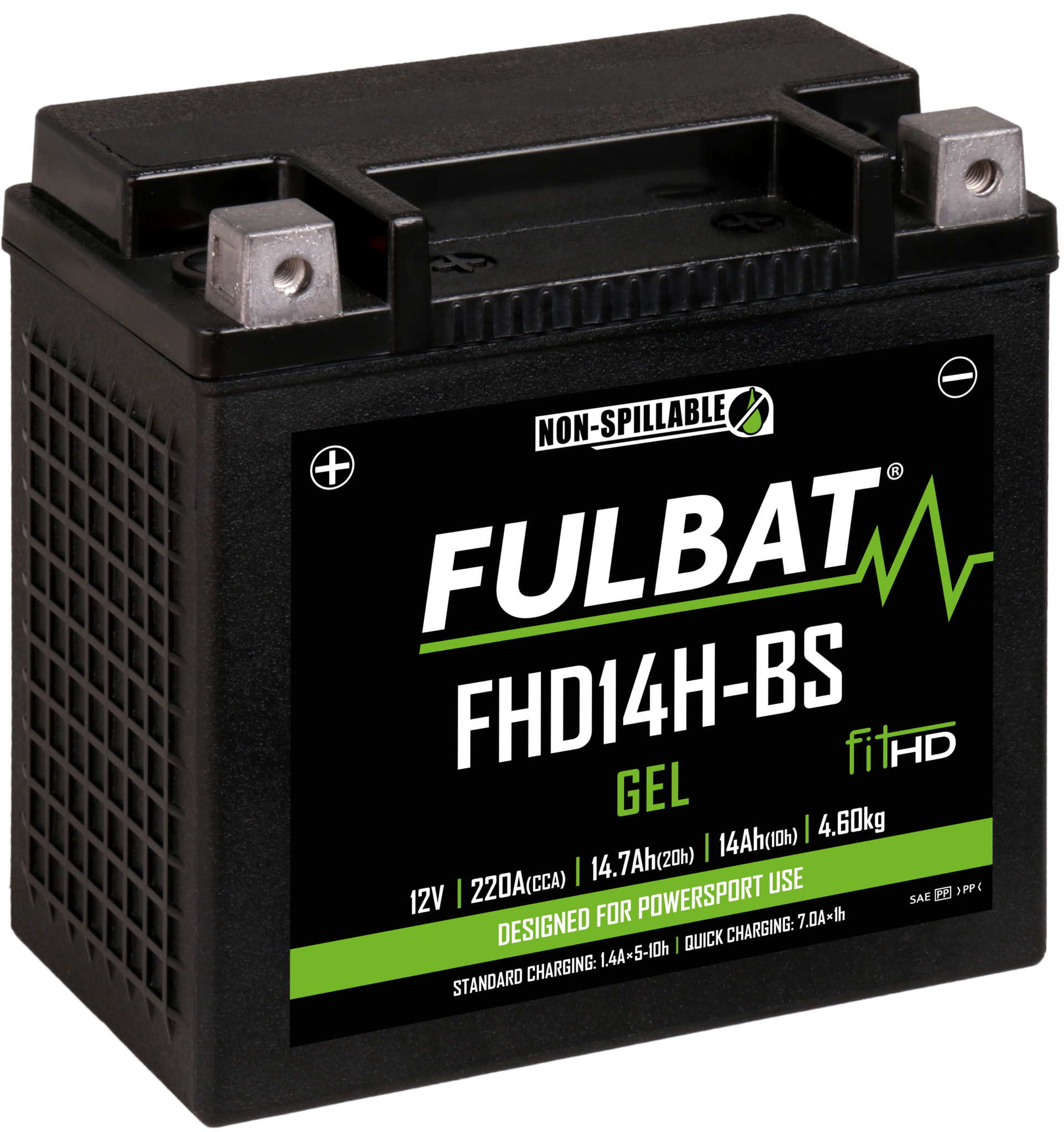 Fulbat FHD14H-BS 12V 14Ah 220CCA motorcycle battery