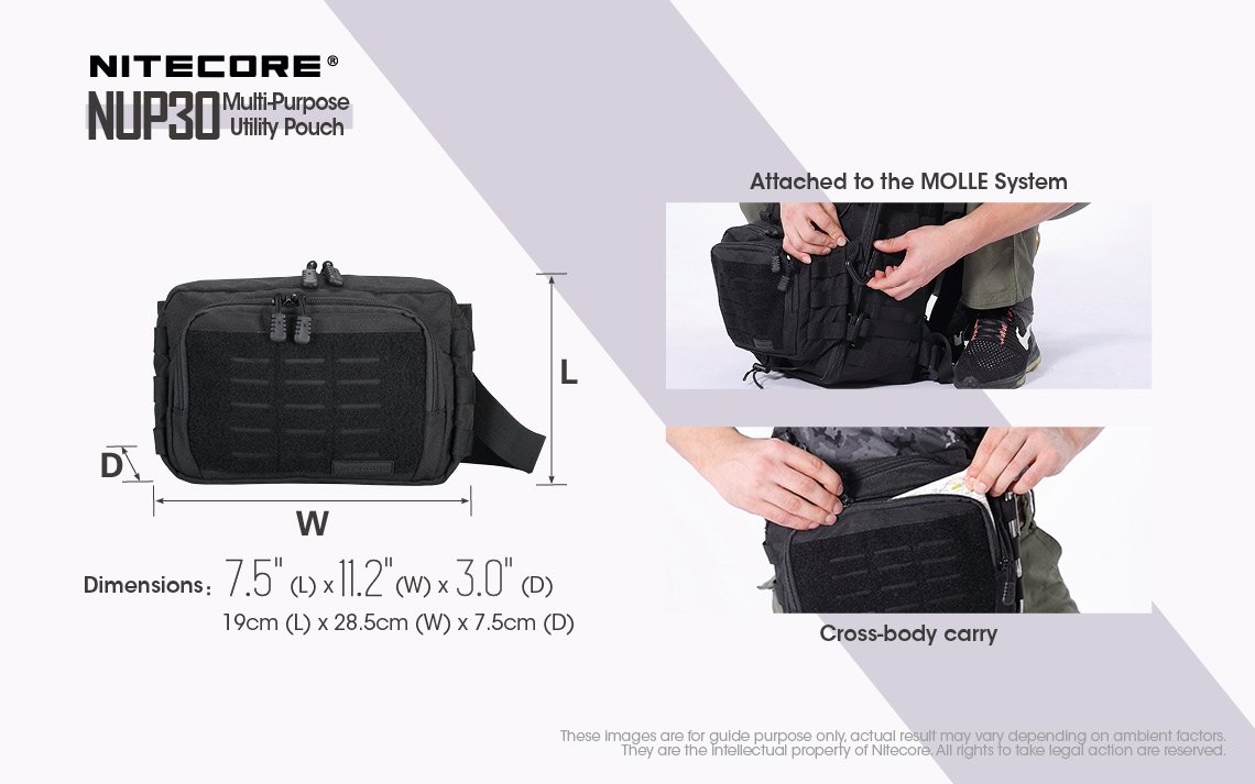 Nitecore NUP30 nylon black utility pouch