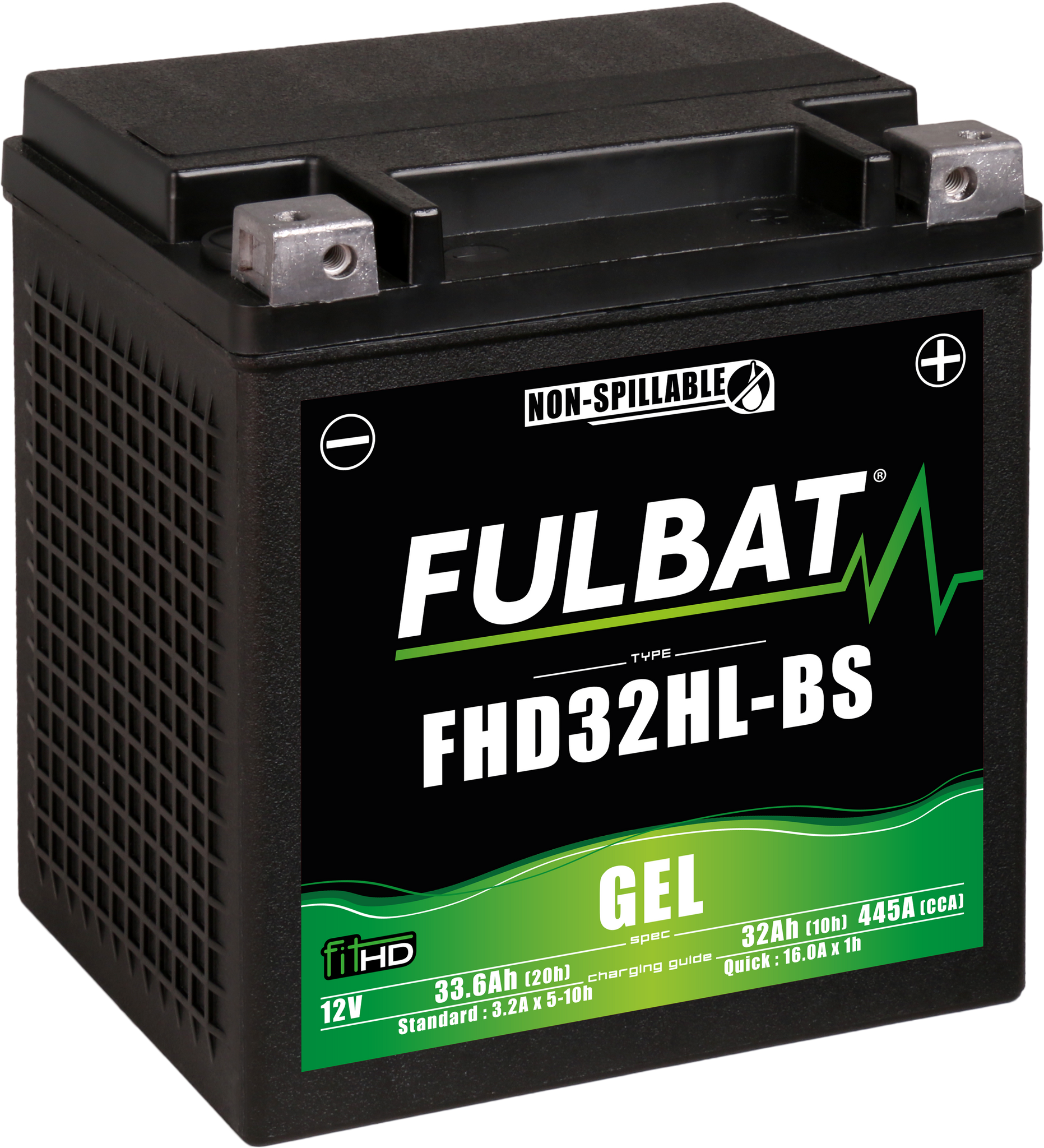 Fulbat FHD32HL-BS GEL 12V 32Ah 445CCA аккумулятор