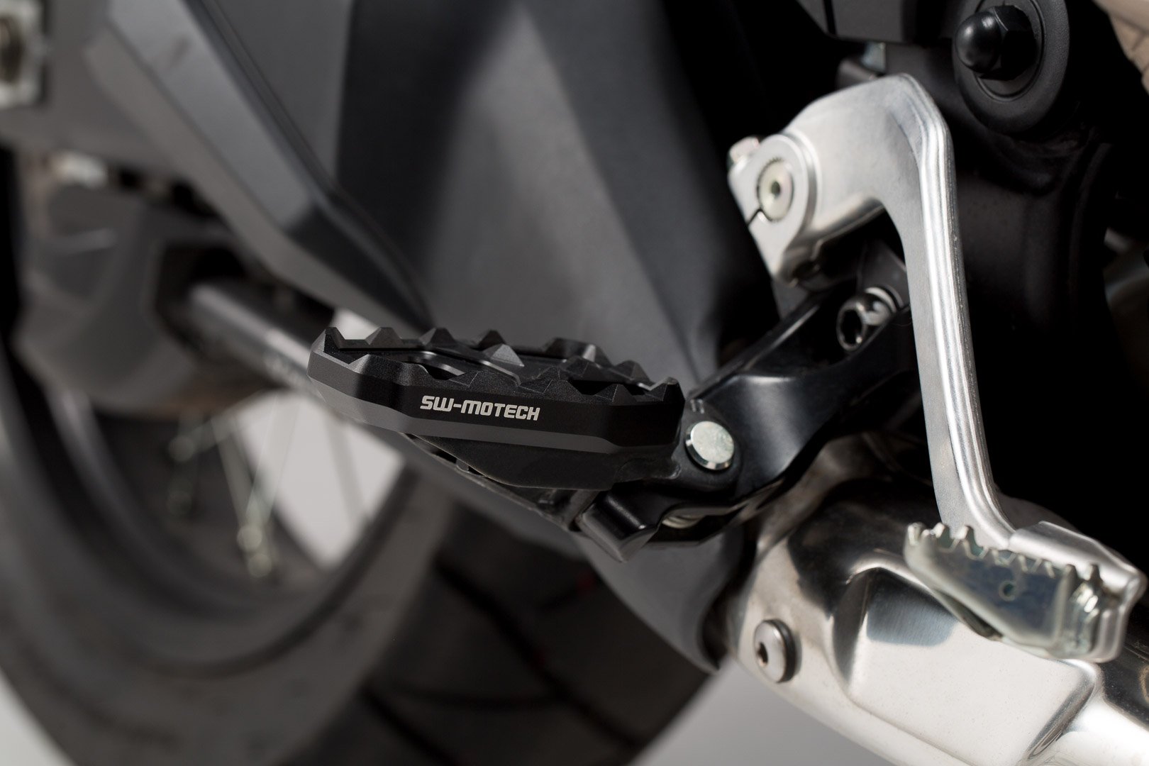 SW-Motech footrest extension (black) Honda CRF 1000L /Adv Sports (18-)