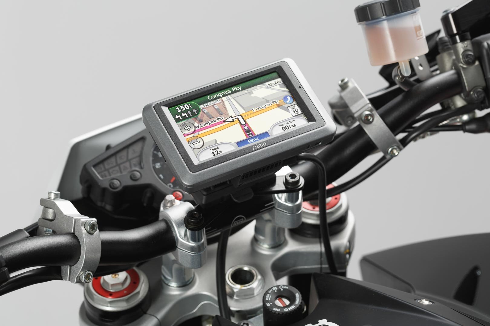 SW-Motech GPS mount for handlebar (black) shock absorbent