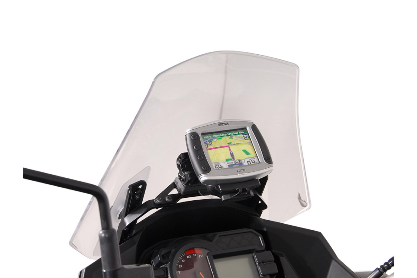 SW-Motech GPS mount for cockpit (black) Kawasaki Versys 1000 (12-14)