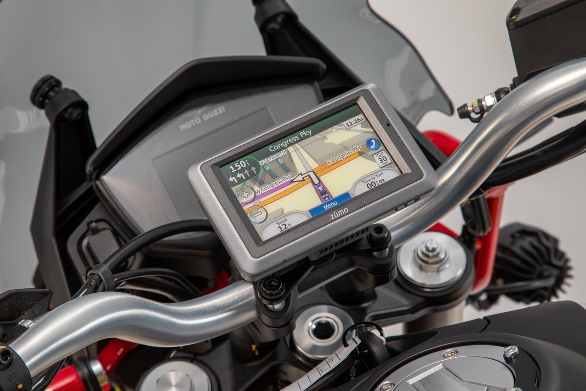 SW-Motech GPS mount for handlebar (black) Moto Guzzi V85 TT (19-)