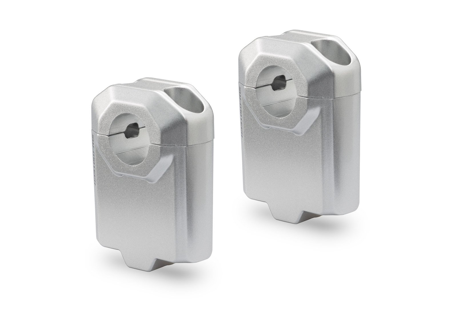 SW-Motech Tangon korotuspalat Ø 22 mm ohjaustankoon H=50 mm (hopea)