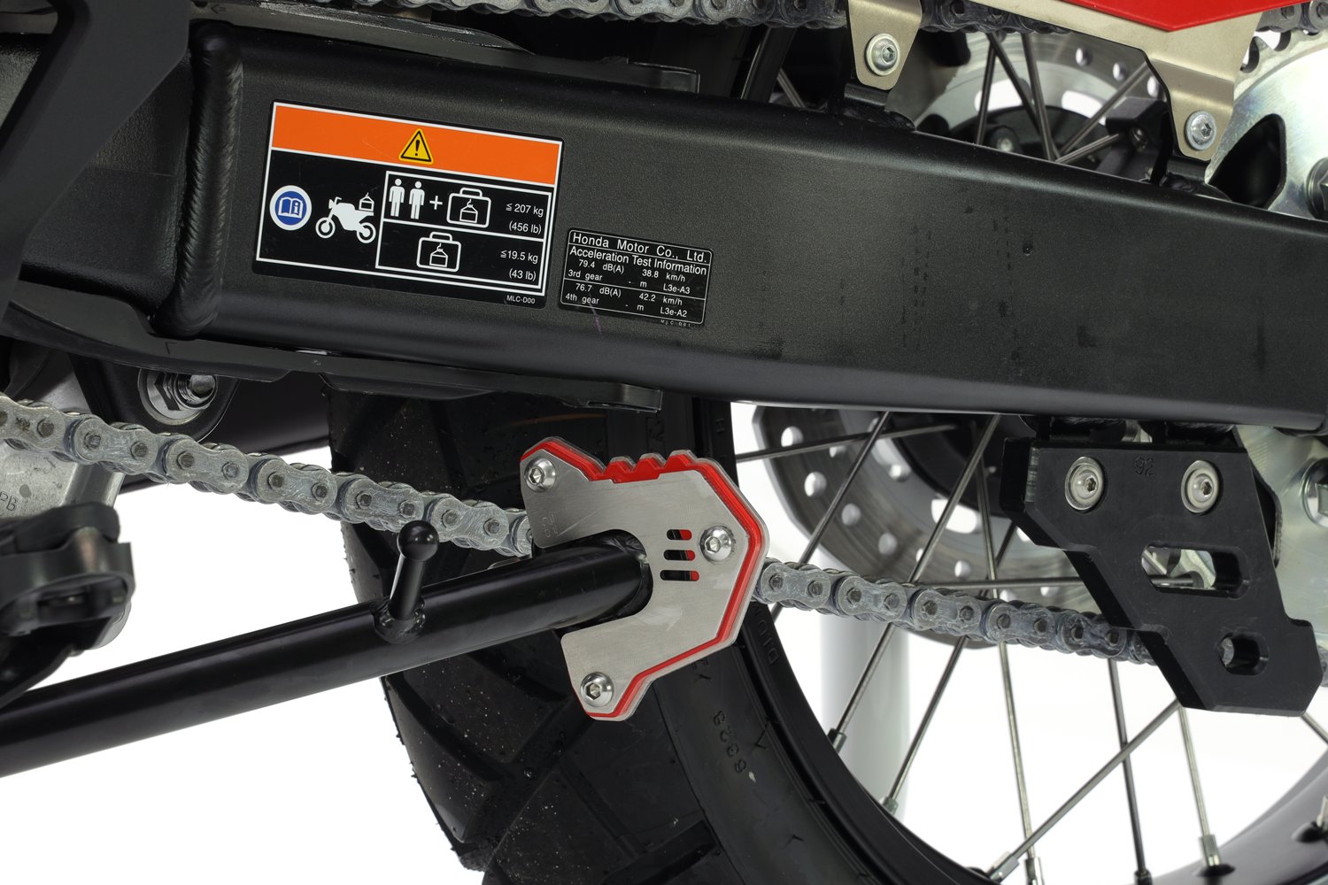 Crosspro разгибание ног стоя (красный / матовая нержавеющая сталь) Honda XL 750 Transalp (23-25)