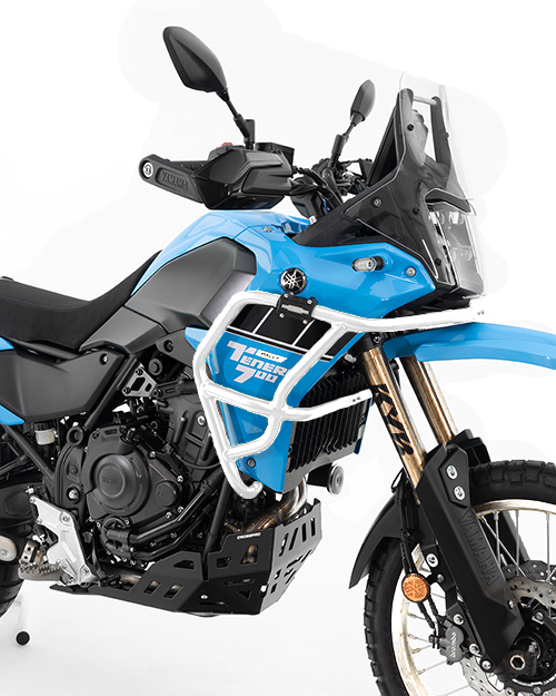 Crosspro alumiiniumist kukkumisraud (valge) Yamaha Tenere 700 / Rally (2025)