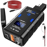 USB 12V moottoripyörän ohjaustangon laturi USB-A/USB-C QC3.0 punainen LED