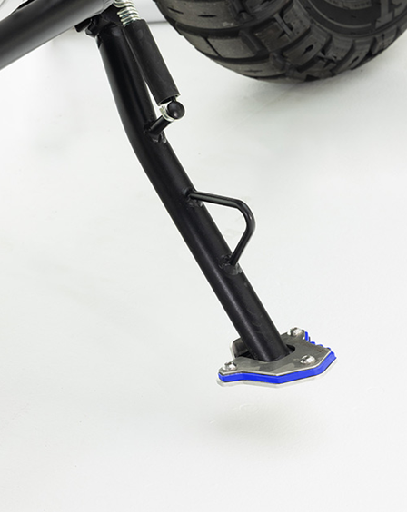 Crosspro jatke sivujalustalle (sininen / harjattua ruostumatonta terästä) CF Moto 700 MT 2024 / 800 MT-X 2025