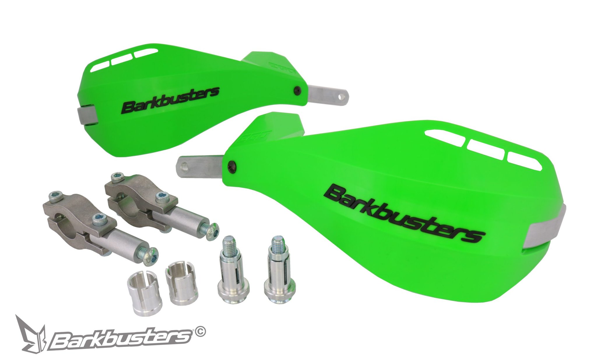 Barkbusters EGO käekaitsmed sirgele 22mm juhtrauale (kahe punkti kinnitus) (roheline)