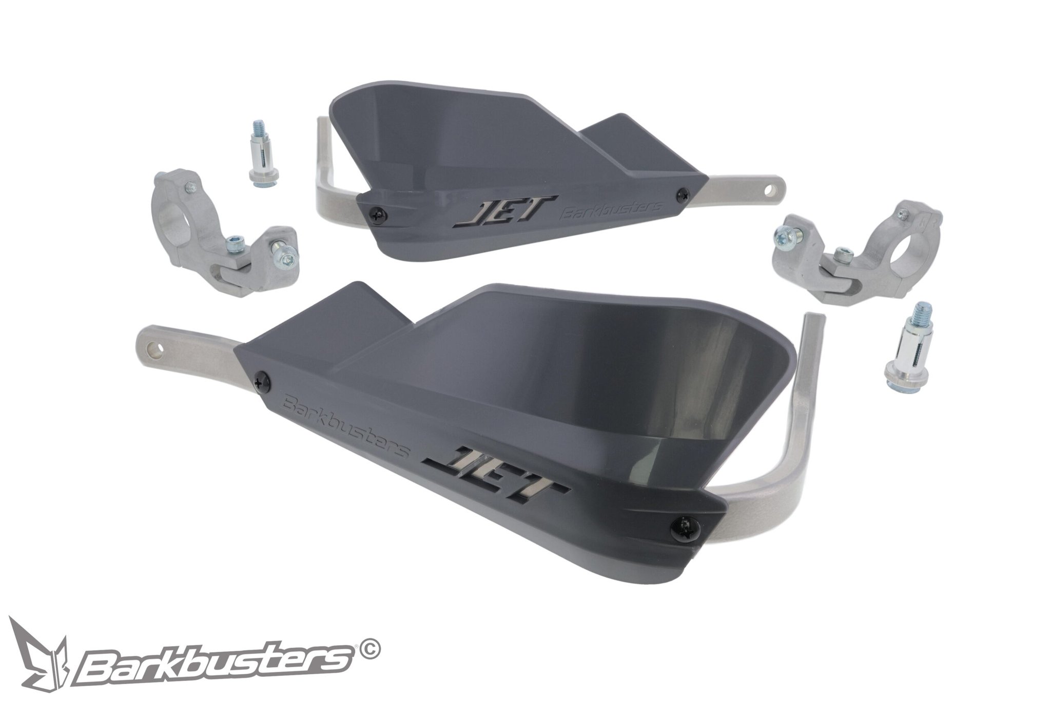 Barkbusters JET Handguards for Tapered Handlebars (Two Point Mount) (Grey)