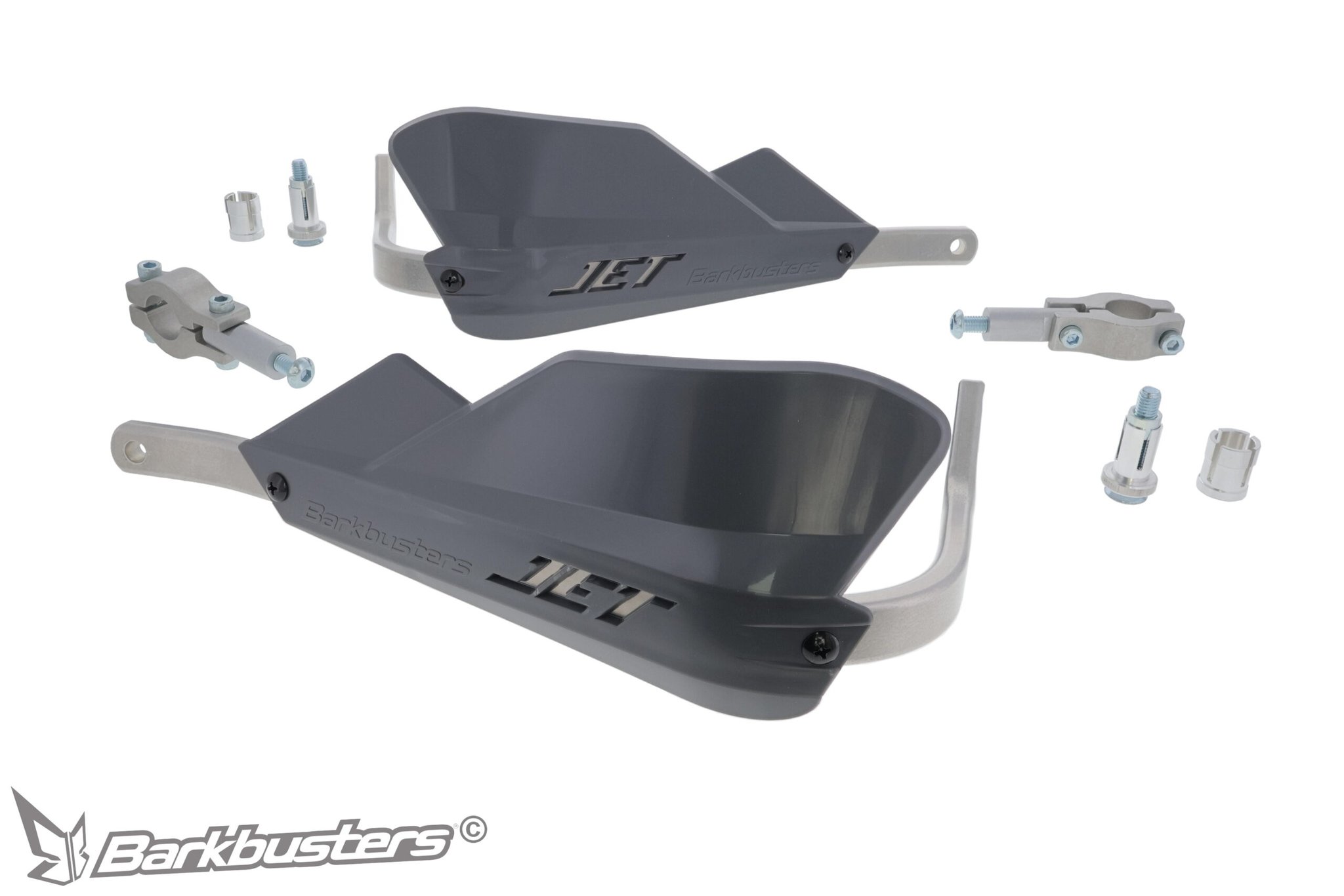 Barkbusters JET Handguards for Straight 22mm Handlebars (Two Point Mount) (Grey)