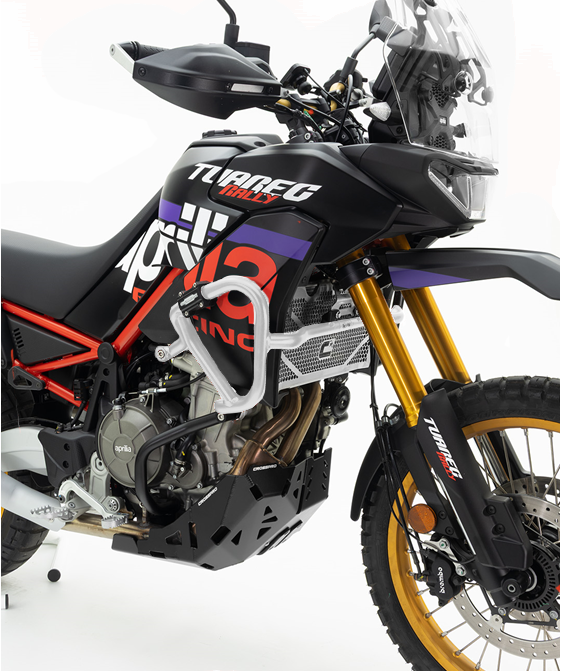 Crosspro верхний алюминиевый защитные дуги (белый) Aprilia Tuareg 660 / Rally (22-25)