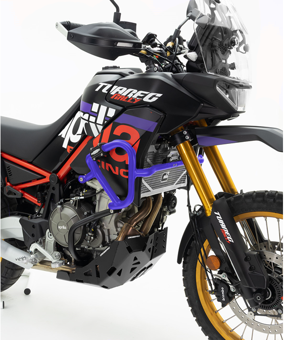 Crosspro верхний алюминиевый защитные дуги (синий) Aprilia Tuareg 660 / Rally (22-25)