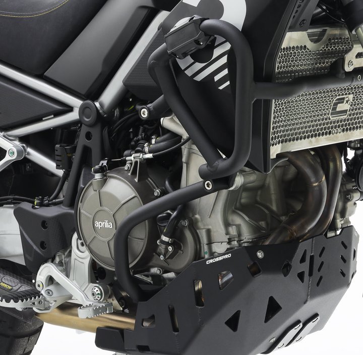 Crosspro alumiiniumist alumine kukkumisraud (mattmust) Aprilia Tuareg 660 / 660 Rally (22-)