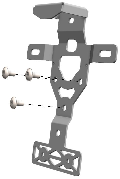 Crosspro numbrimärgi alus (harjatud roostevaba teras) Ducati DesertX (22-)