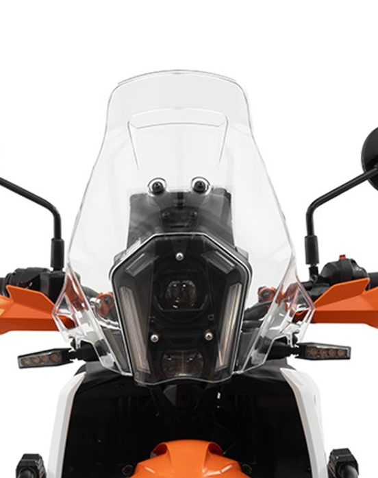 Crosspro ajovalojen suoja KTM 390 Adventure R / X (25-) (läpinäkyvä)