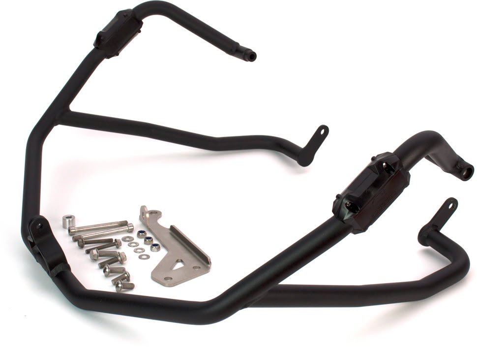 Crosspro alumiininen moottorinsuojarauta (mattamusta) Benelli TRK 502 / 502 X (17-24)